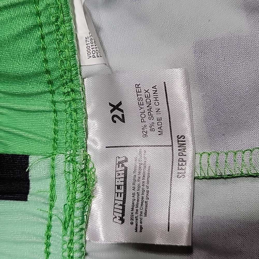 Minecraft Creeper Pajama Pants Size 2X, Like New Condition - Picture 15 of 15